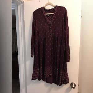 Maeve by Anthropologie Mini Dress Purple Viscose Size L